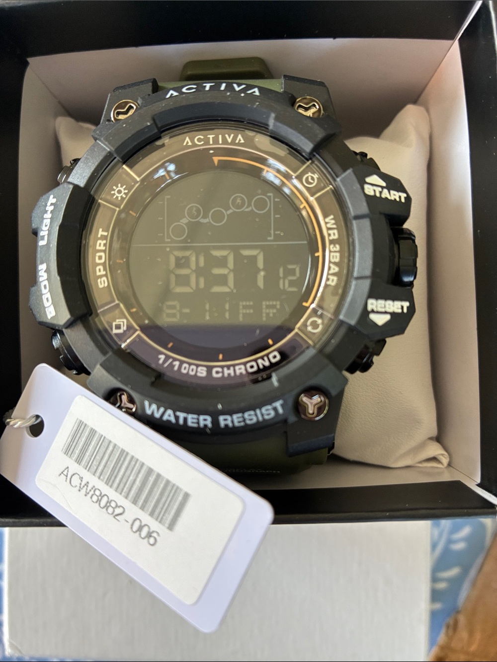 Ativa Digital Sport Watch - Black and Olive Green